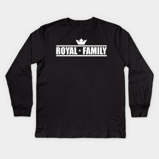 Royal family white Kids Long Sleeve T-Shirt